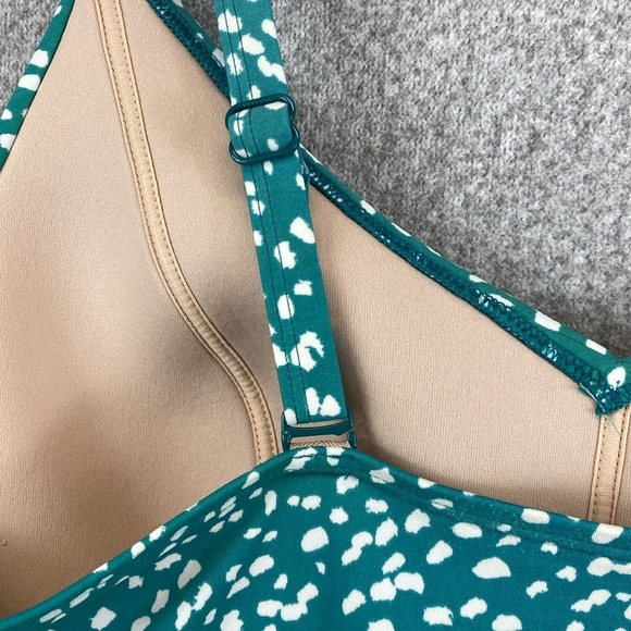 Cacique tankini swim top size 22 green with white spots resort tropical travel - Picture 7 of 8